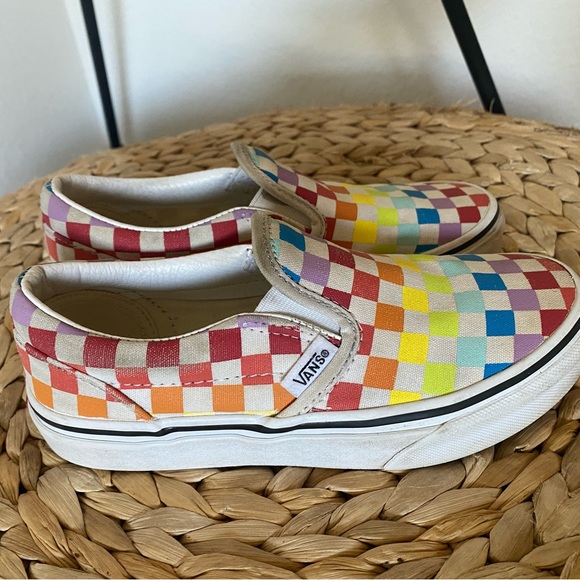 Rainbowcheck Vans- worn less than 5x - Picture 3 of 4